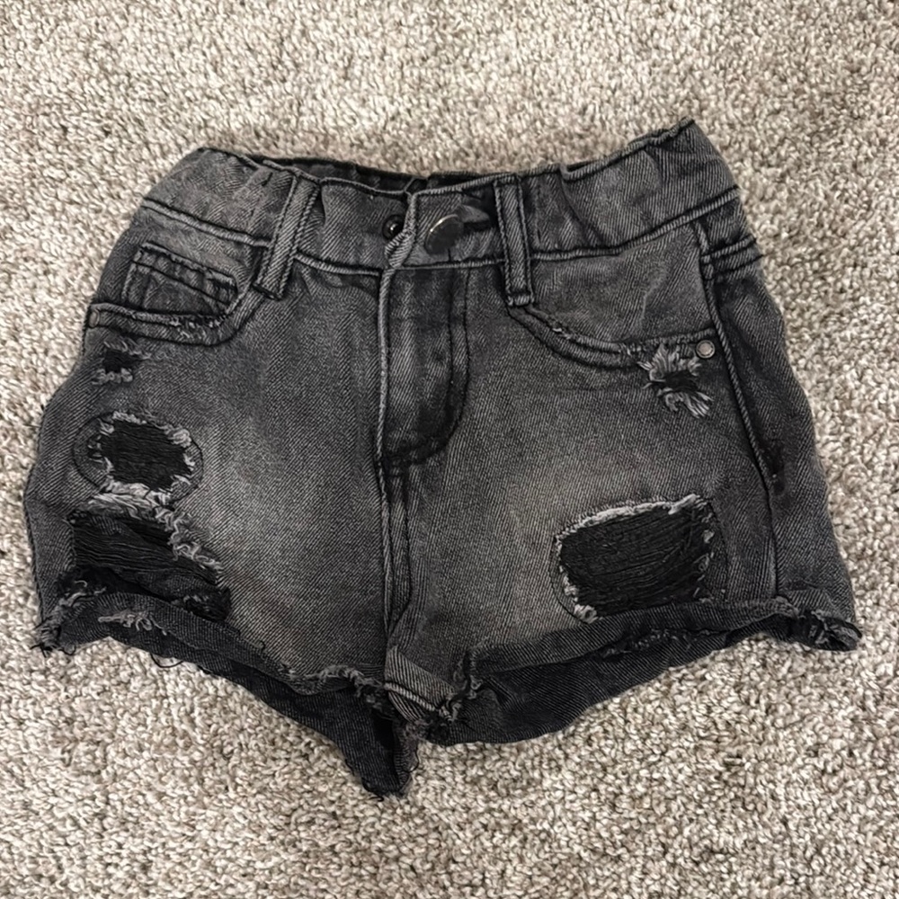 Cotton On Black Distressed Cut-Off Shorts